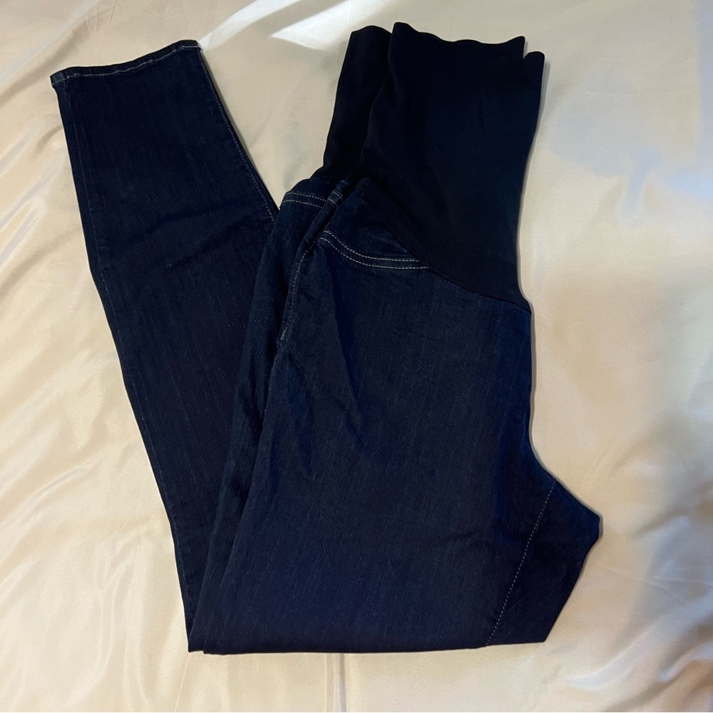 NYDJ Maternity Women's Deep Indigo Skinny Jeans Size 10